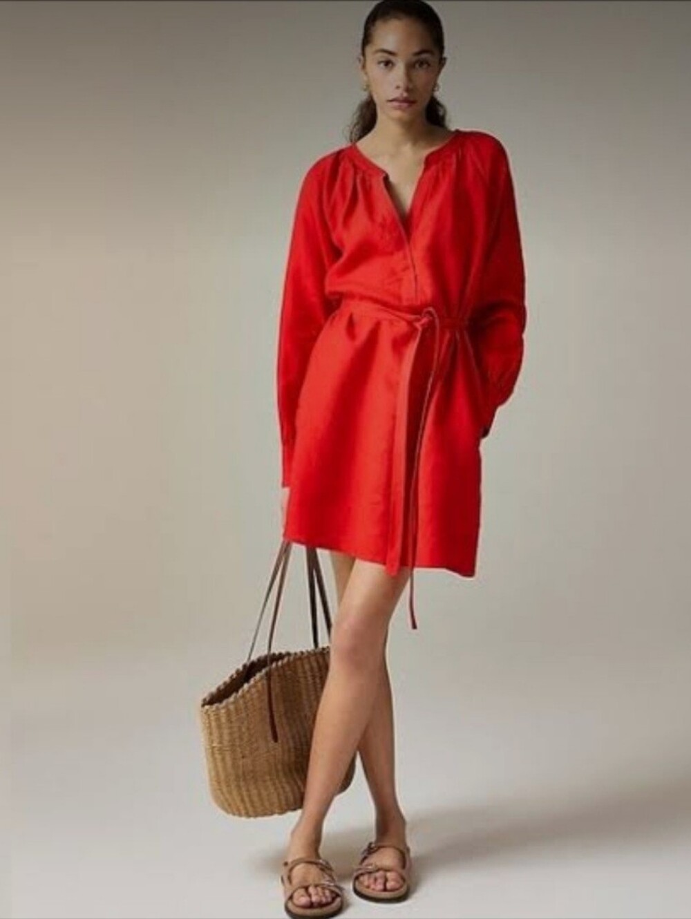 NWT J. Crew Cabana Linen Mini Dress. Size M